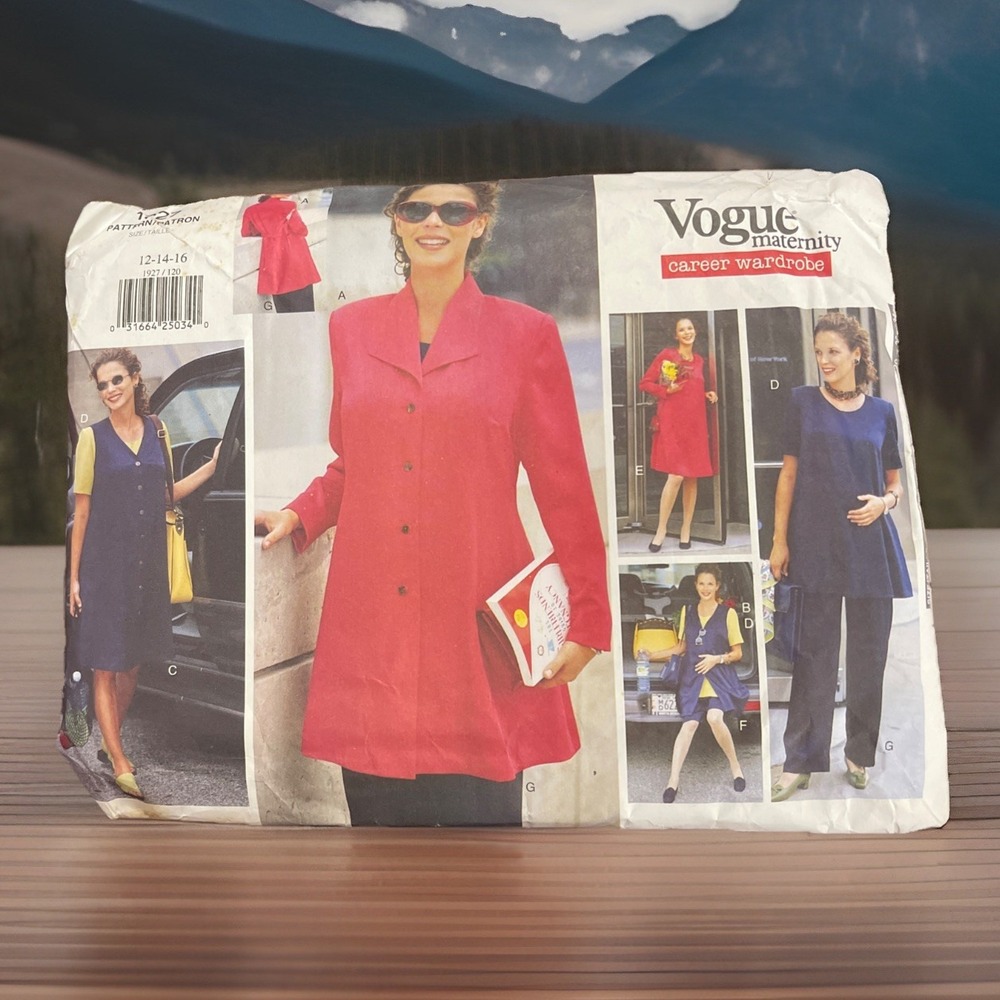Vogue 1927 sewing pattern Maternity JACKET DRESS TUNIC JUMPER PANTS UNCUT 12-16